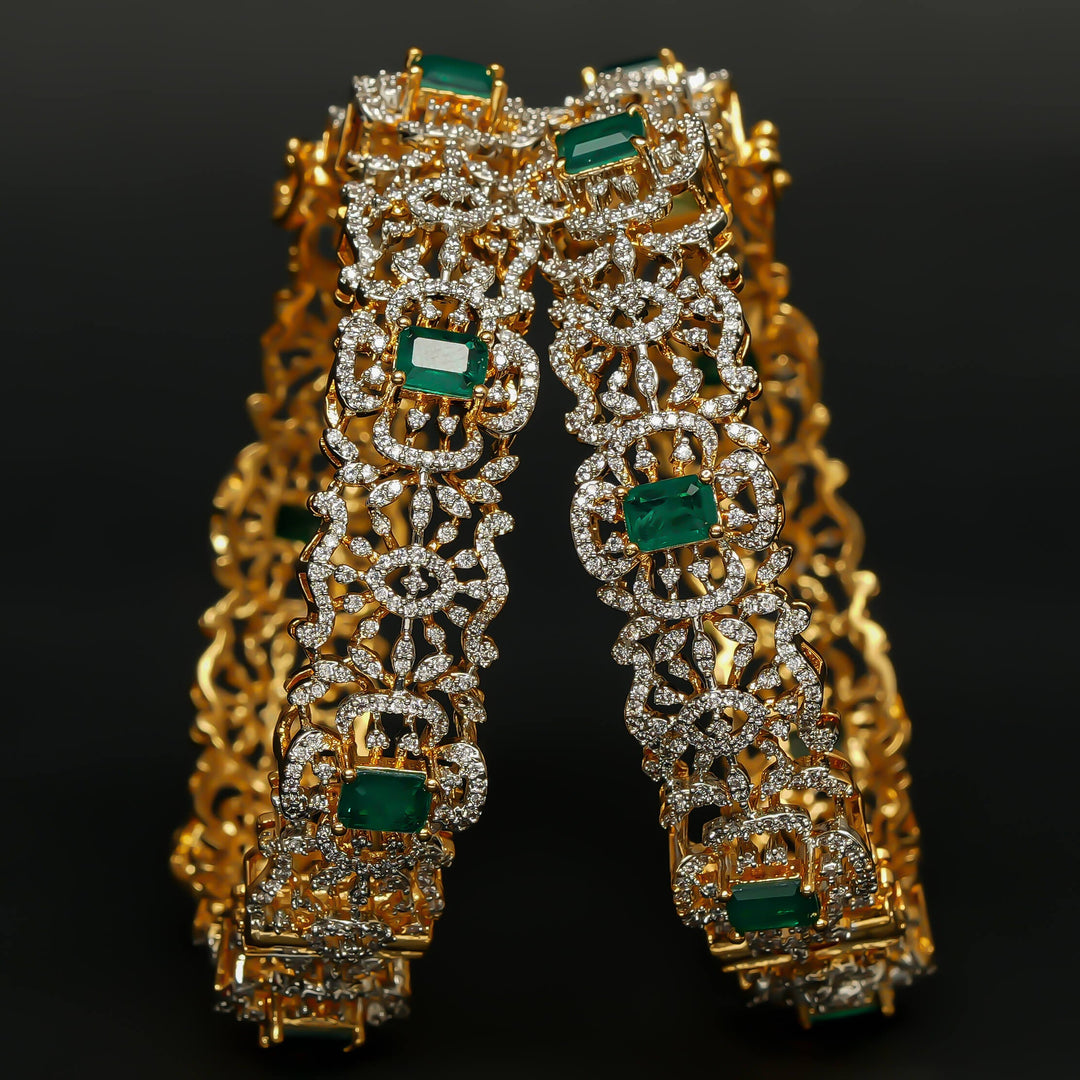 New Premium One Gram Gold CZ Bangles
