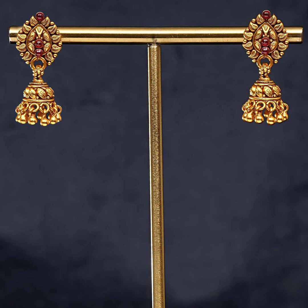 Temple Jhumka Earrings