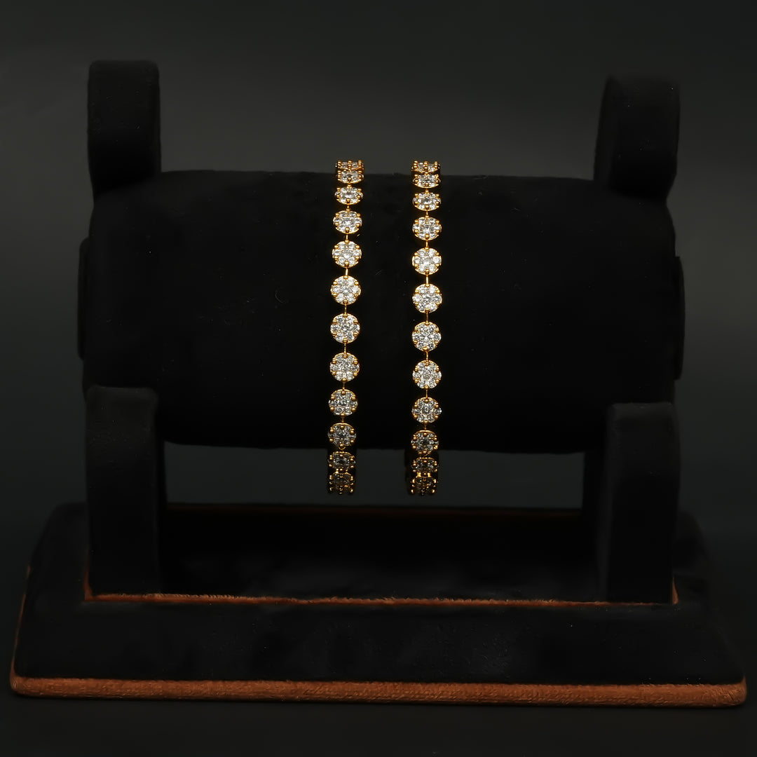 CZ Gold Finish Bangles