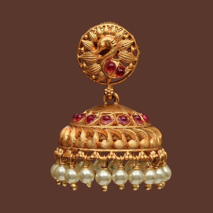 Temple Jhumka Earrings