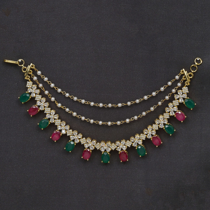 CZ Gold Finish Champaswaral