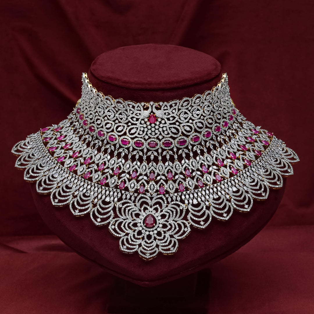 CZ Ruby Bridal Choker