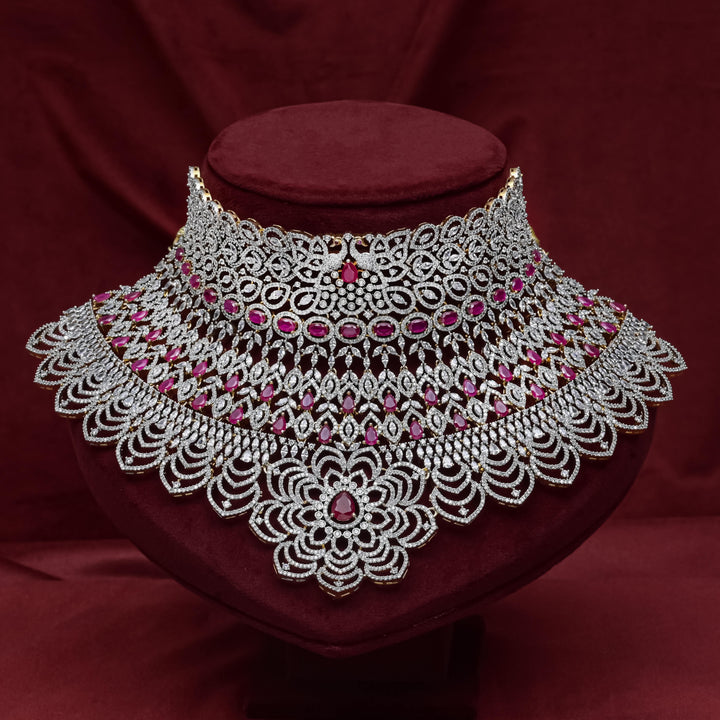 CZ Ruby Bridal Choker