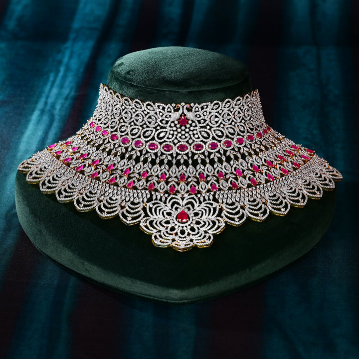 CZ Ruby Bridal Choker