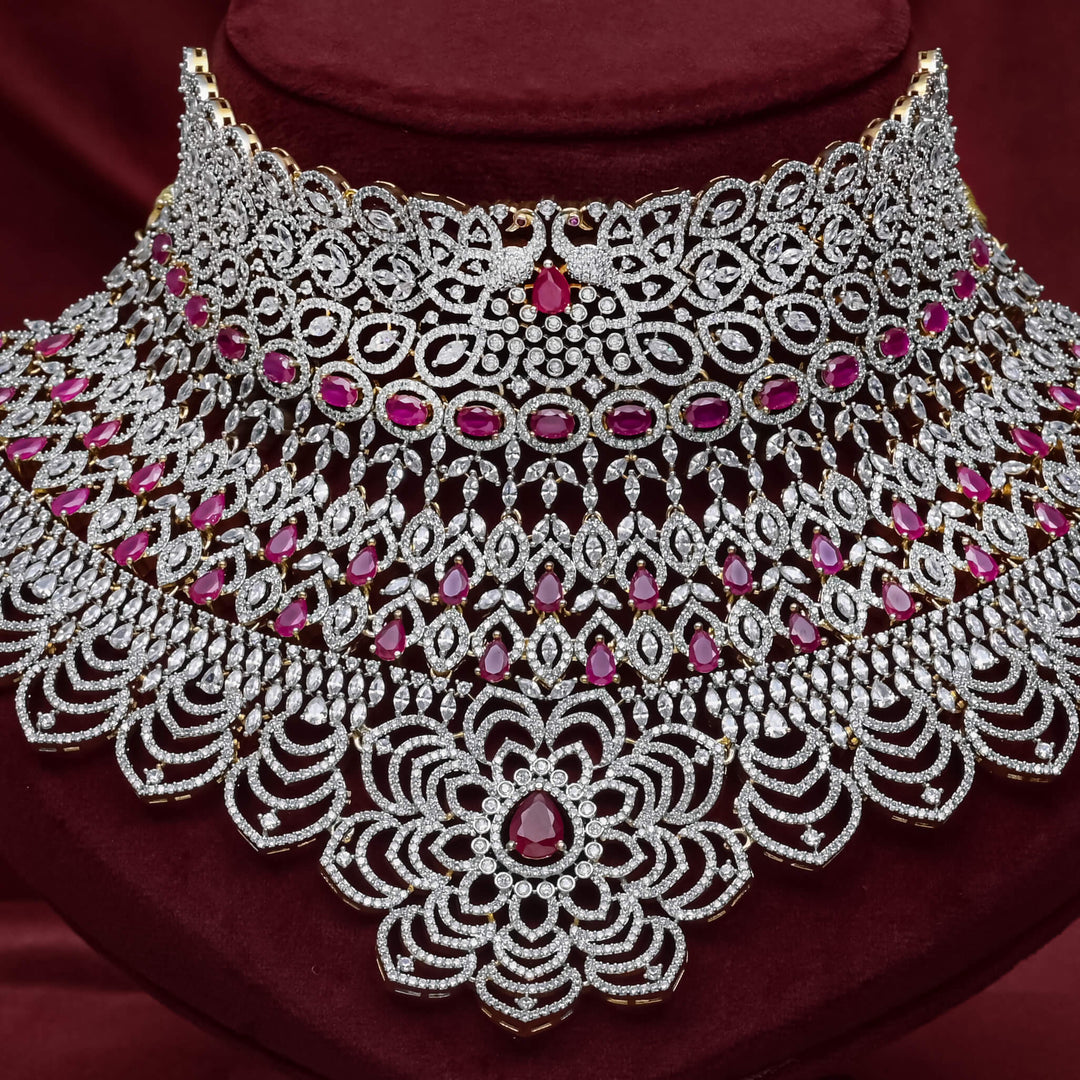 CZ Ruby Bridal Choker