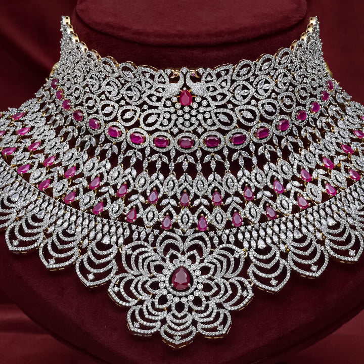 CZ Ruby Bridal Choker