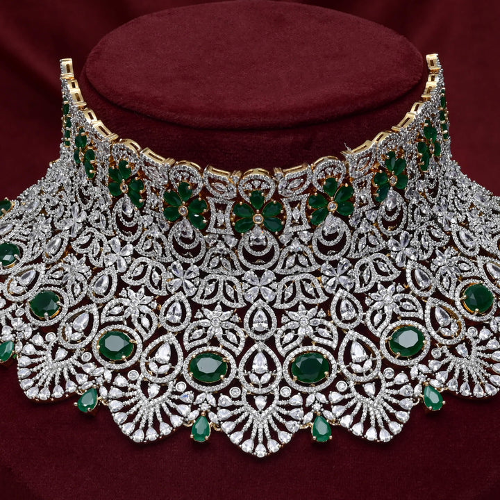CZ Emerald  Choker