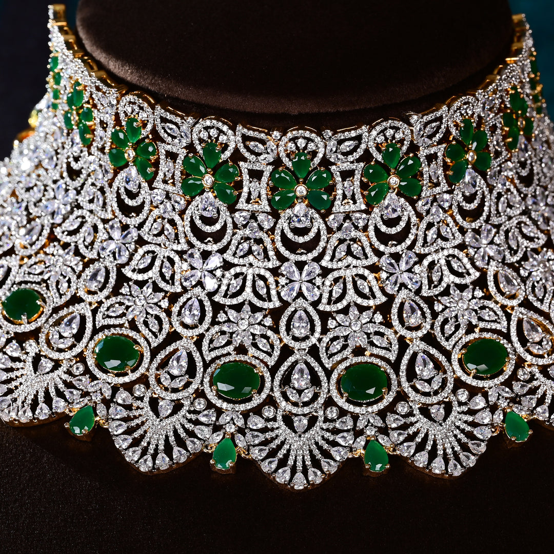 CZ Emerald  Choker