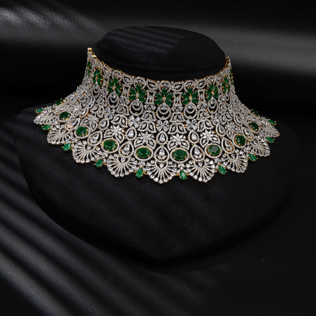 CZ Emerald  Choker