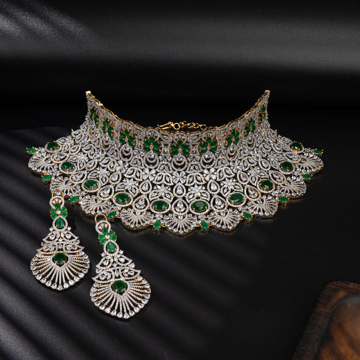 CZ Emerald  Choker