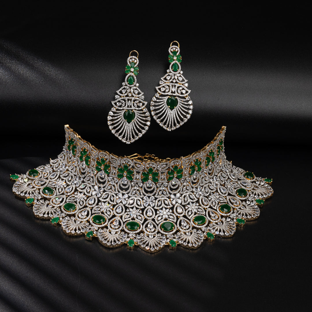CZ Emerald  Choker