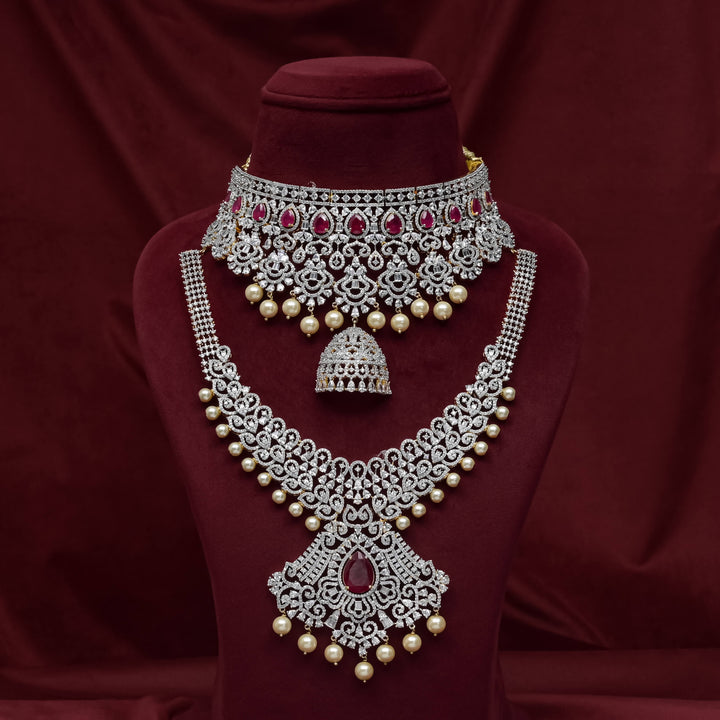 CZ Ruby Choker set