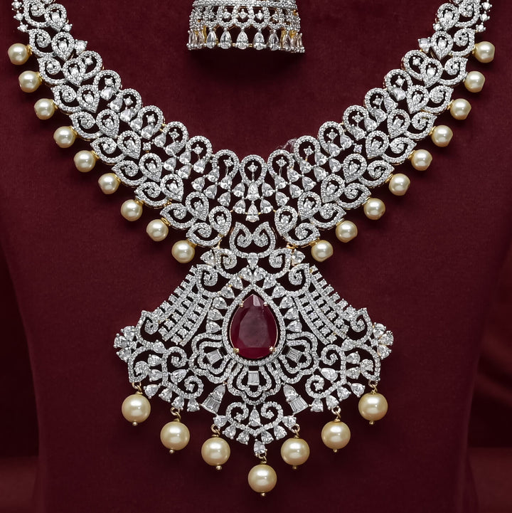 CZ Ruby Choker set