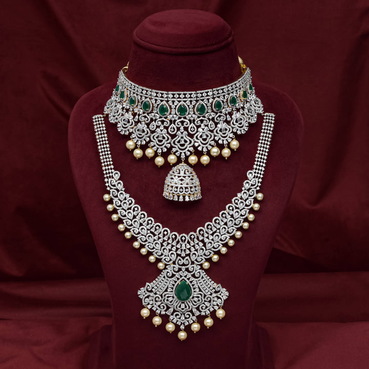 CZ Emerald Choker Set