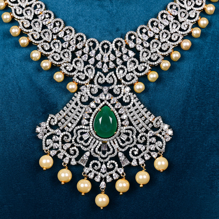 CZ Emerald Choker Set