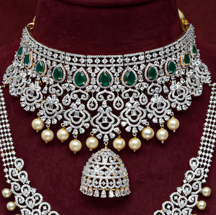 CZ Emerald Choker Set