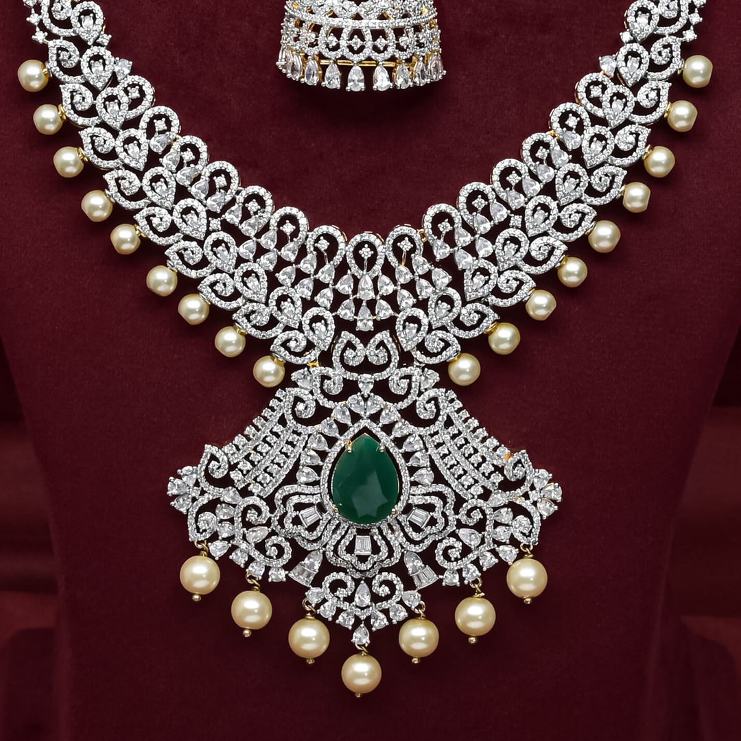 CZ Emerald Choker Set