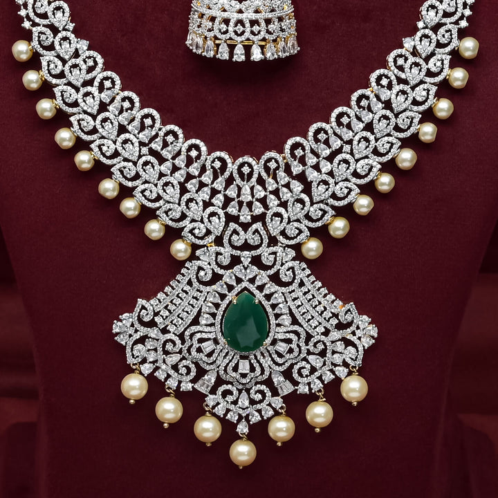 CZ Emerald Choker Set