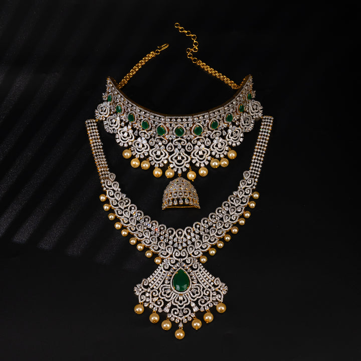 CZ Emerald Choker Set