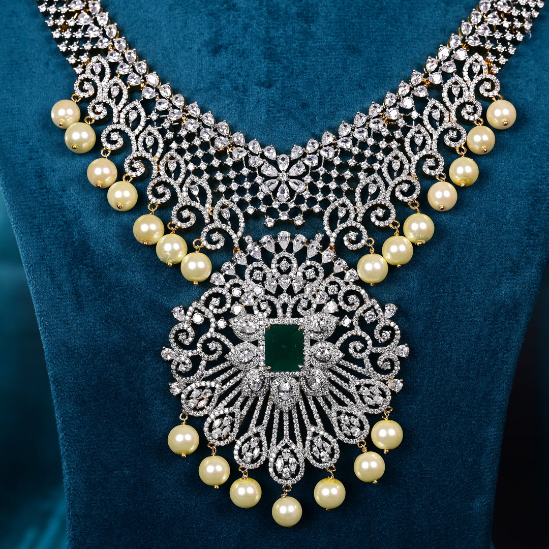 CZ Emerald Choker Set
