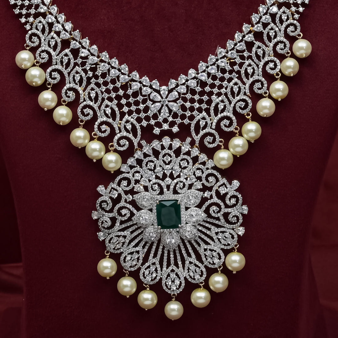 CZ Emerald Choker Set