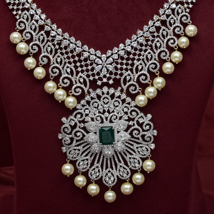 CZ Emerald Choker Set