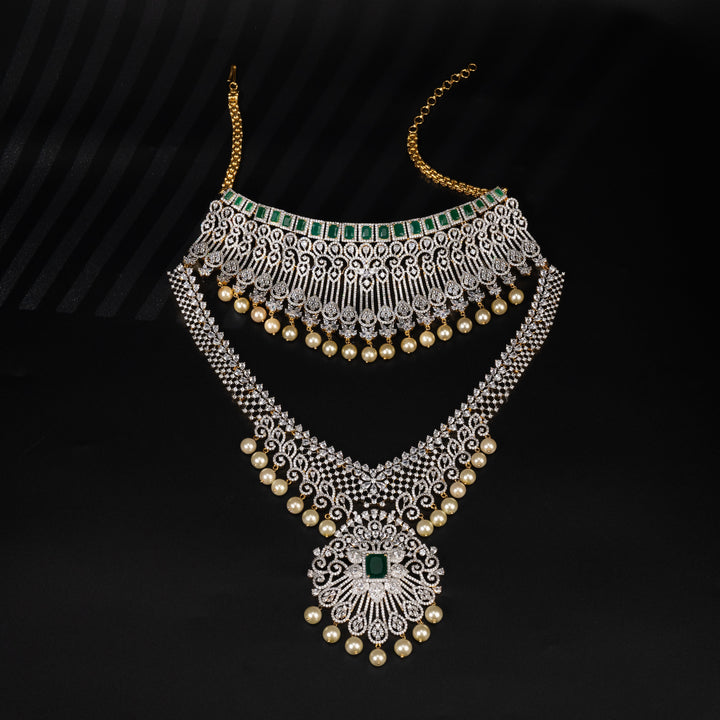 CZ Emerald Choker Set