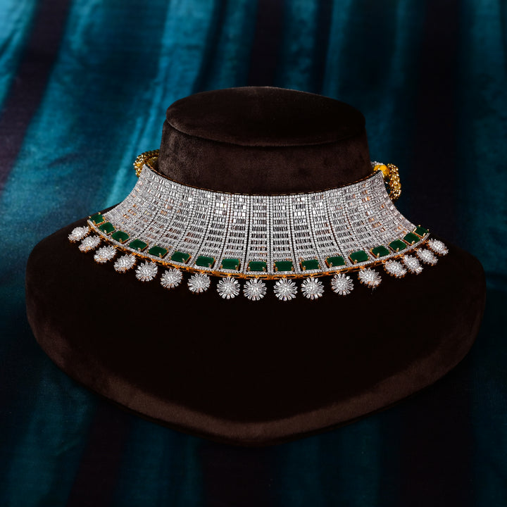 CZ Emerald Choker Set