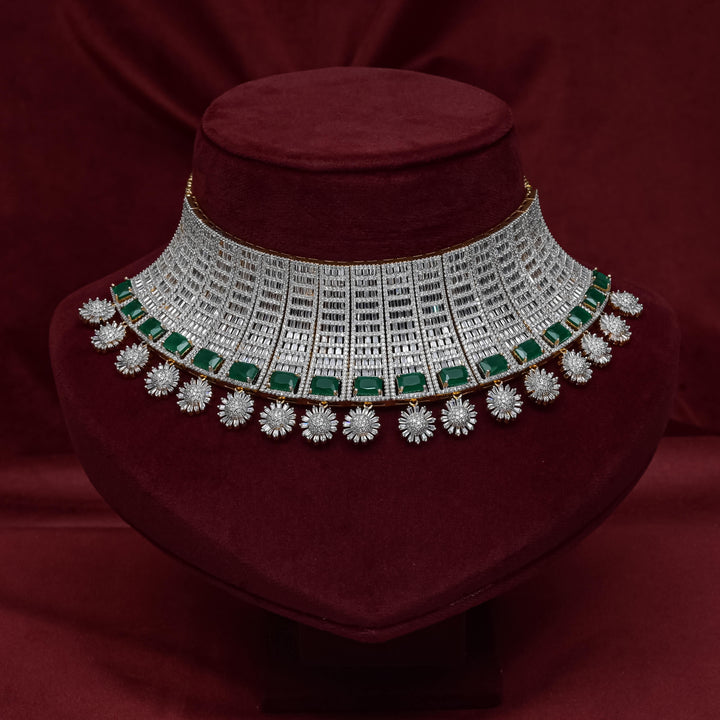 CZ Emerald Choker Set