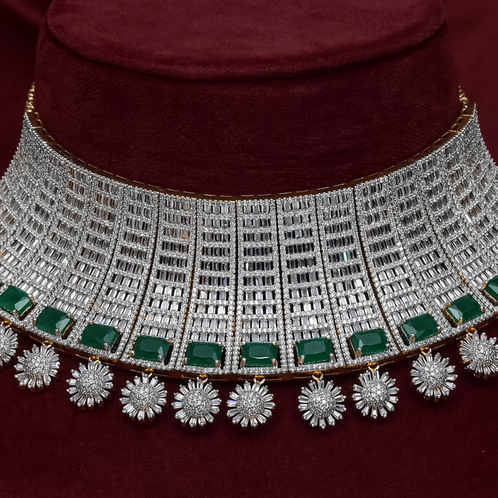 CZ Emerald Choker Set