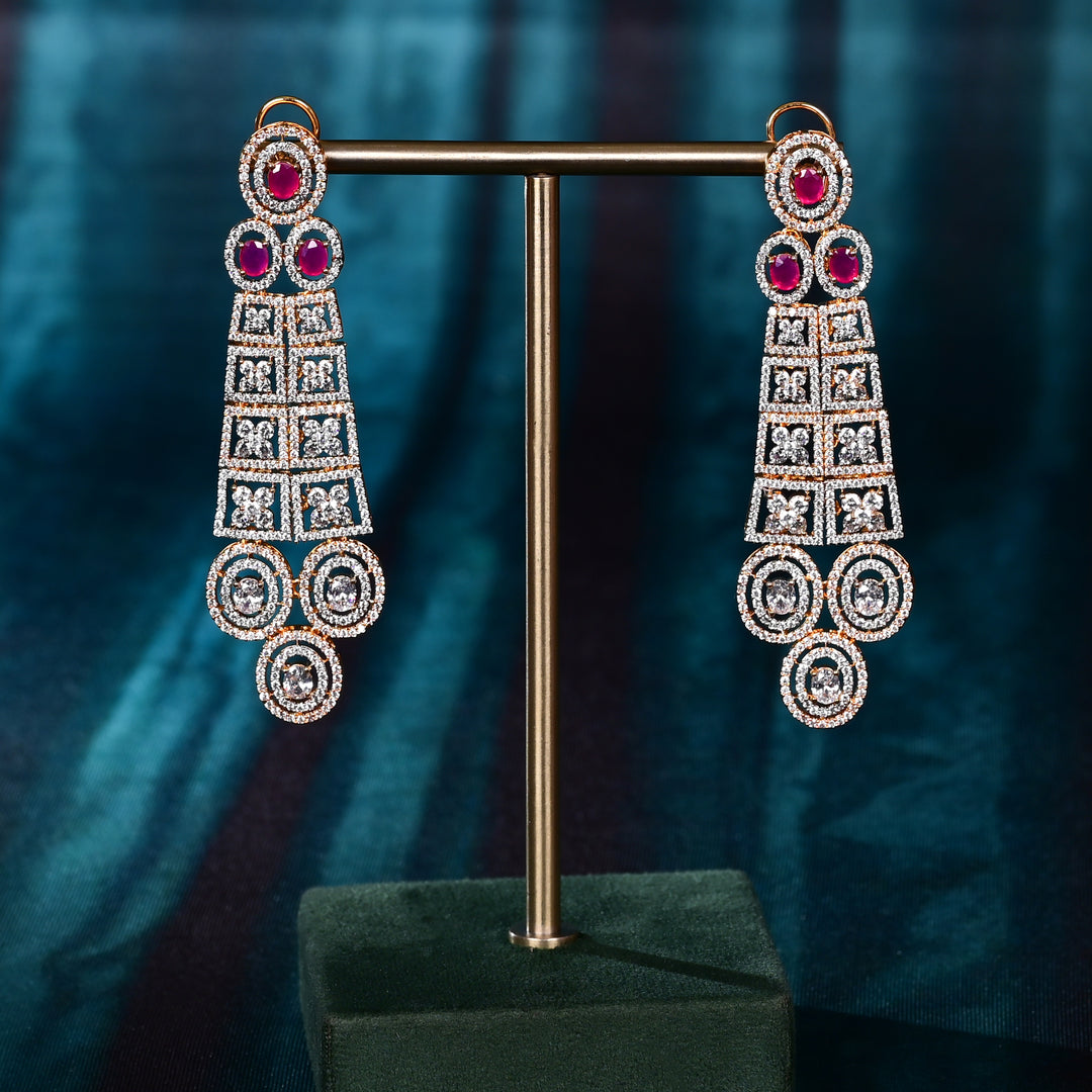 CZ Ruby Choker Set