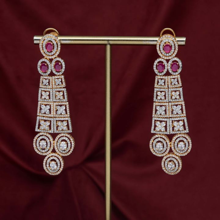 CZ Ruby Choker Set