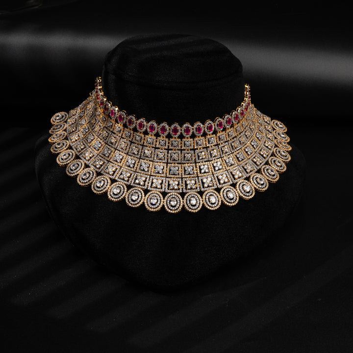 CZ Ruby Choker Set