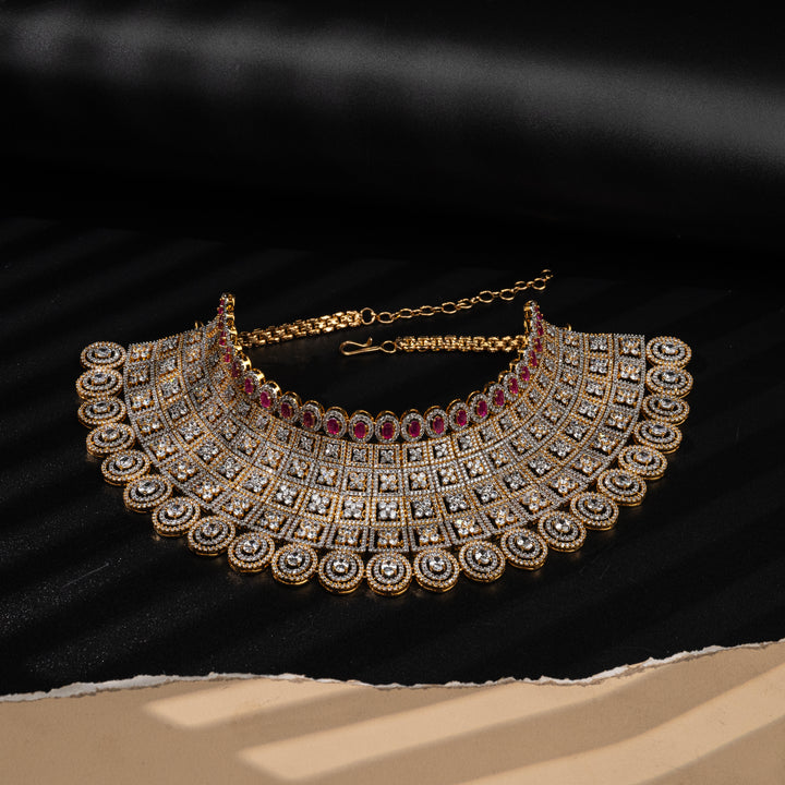 CZ Ruby Choker Set