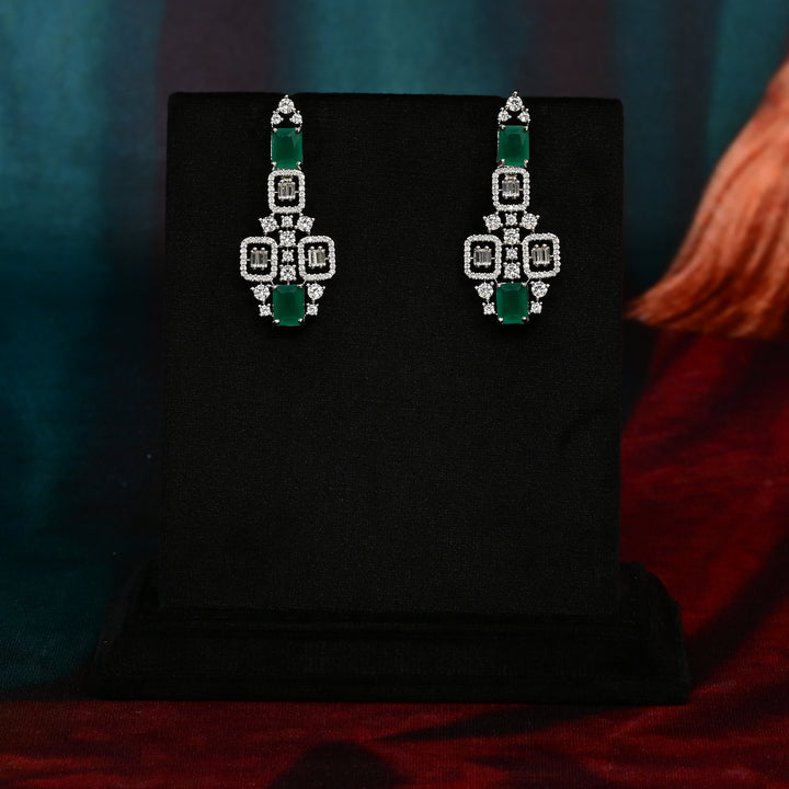 CZ Emerald Necklace Set