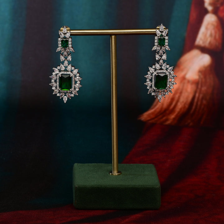 CZ Emerald Necklace Set