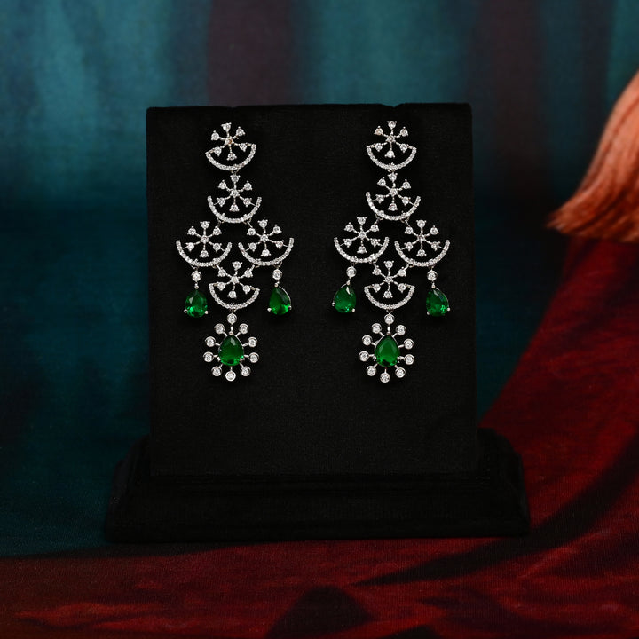 CZ Emerald Necklace Set