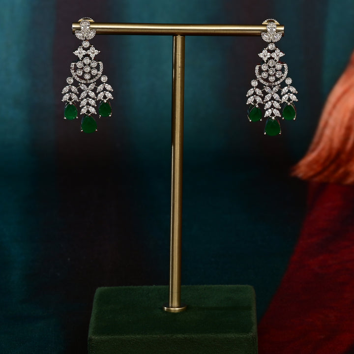 CZ Emerald Necklace Set