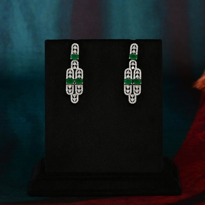 CZ Emerald Necklace Set