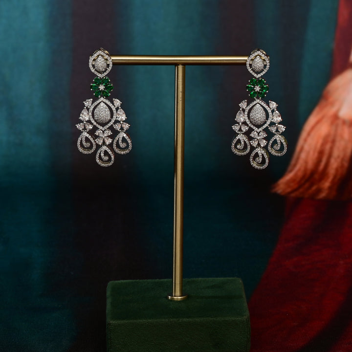 CZ Emerald Necklace Set
