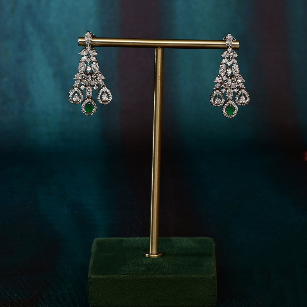 CZ Emerald Necklace Set