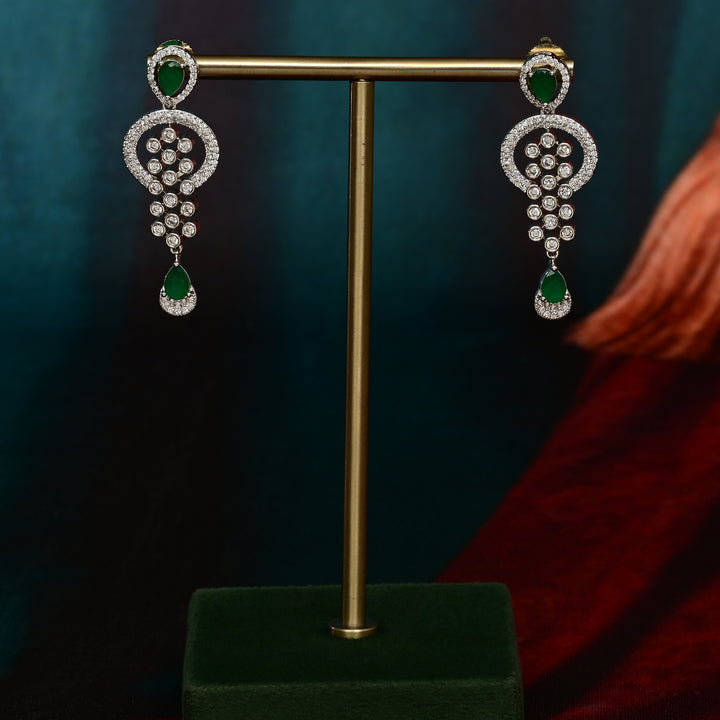 CZ Emerald Necklace Set