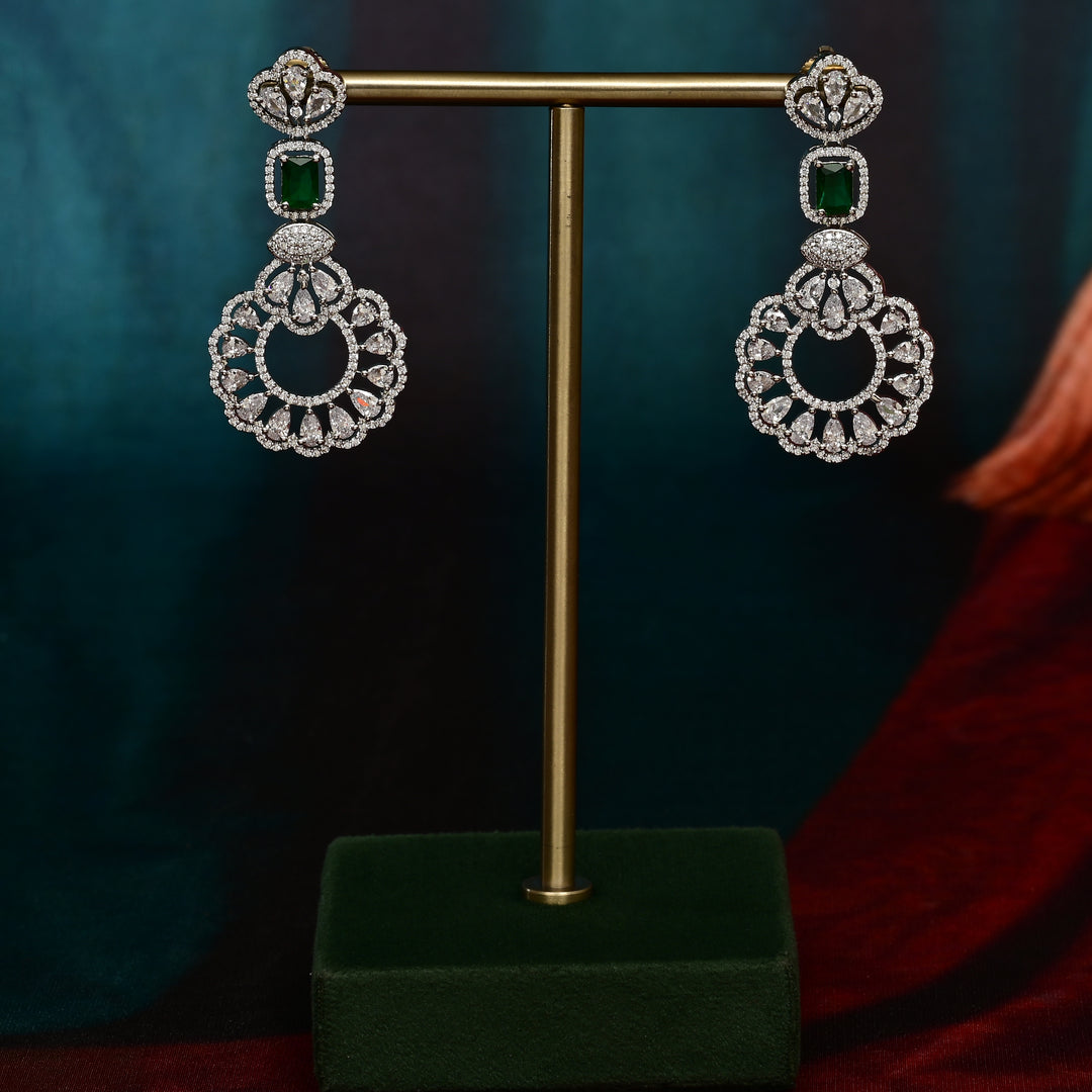 CZ Emerald Necklace Set