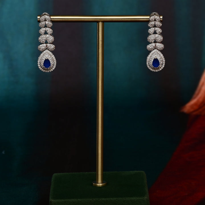 CZ Sapphire Necklace Set
