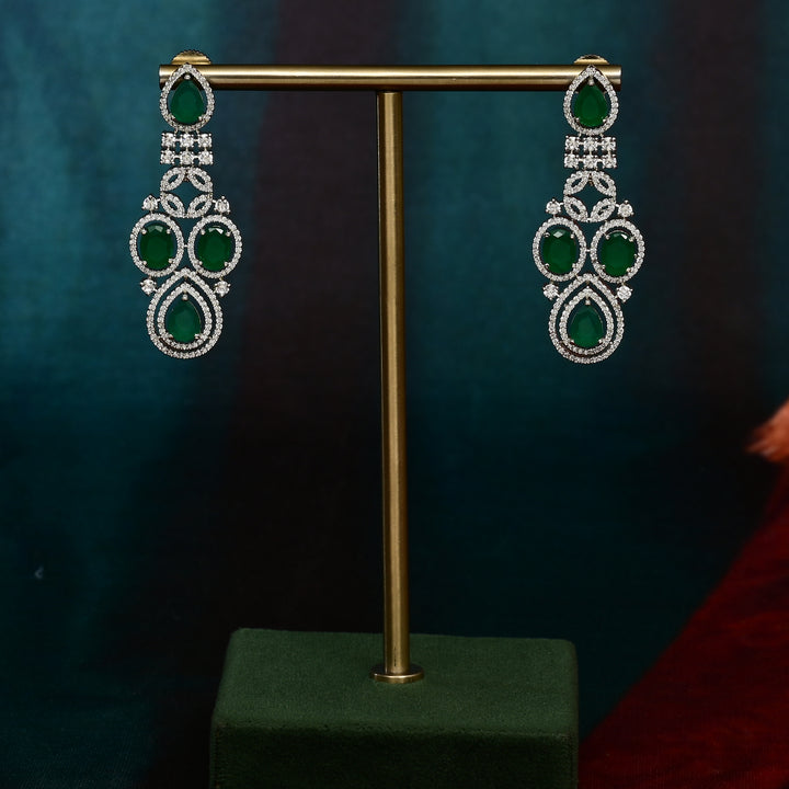 CZ Emerald Necklace Set
