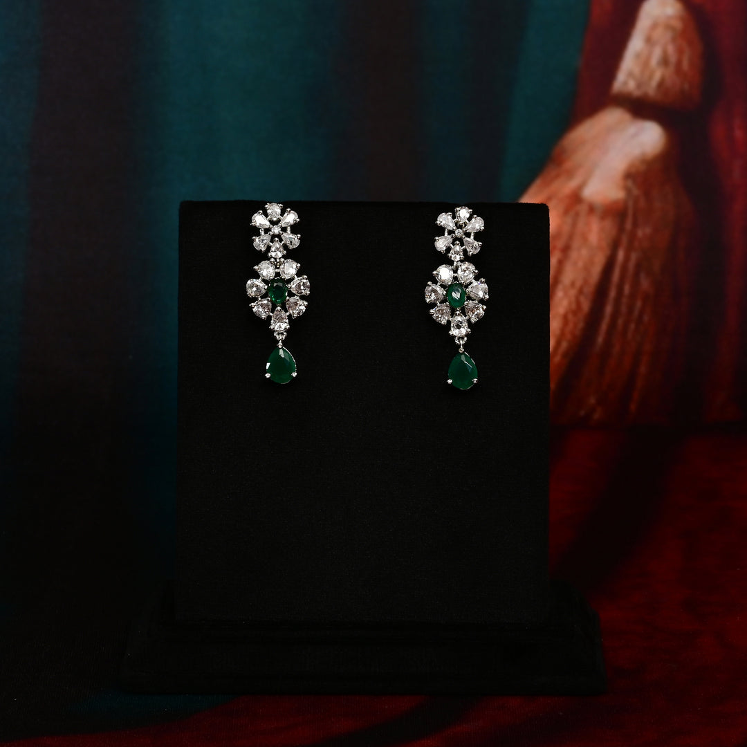 CZ Emerald Necklace Set