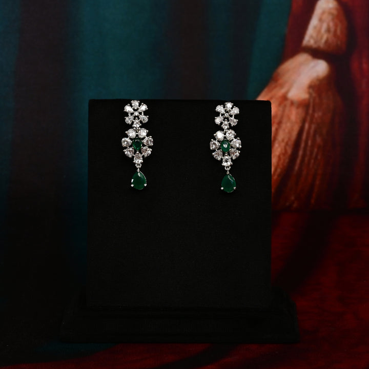 CZ Emerald Necklace Set