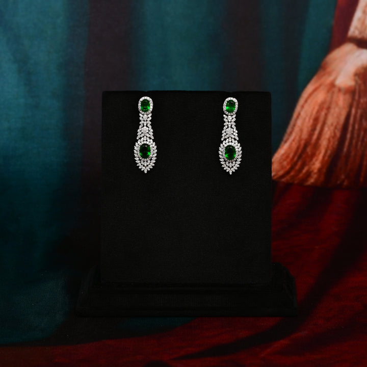 CZ Emerald Necklace Set