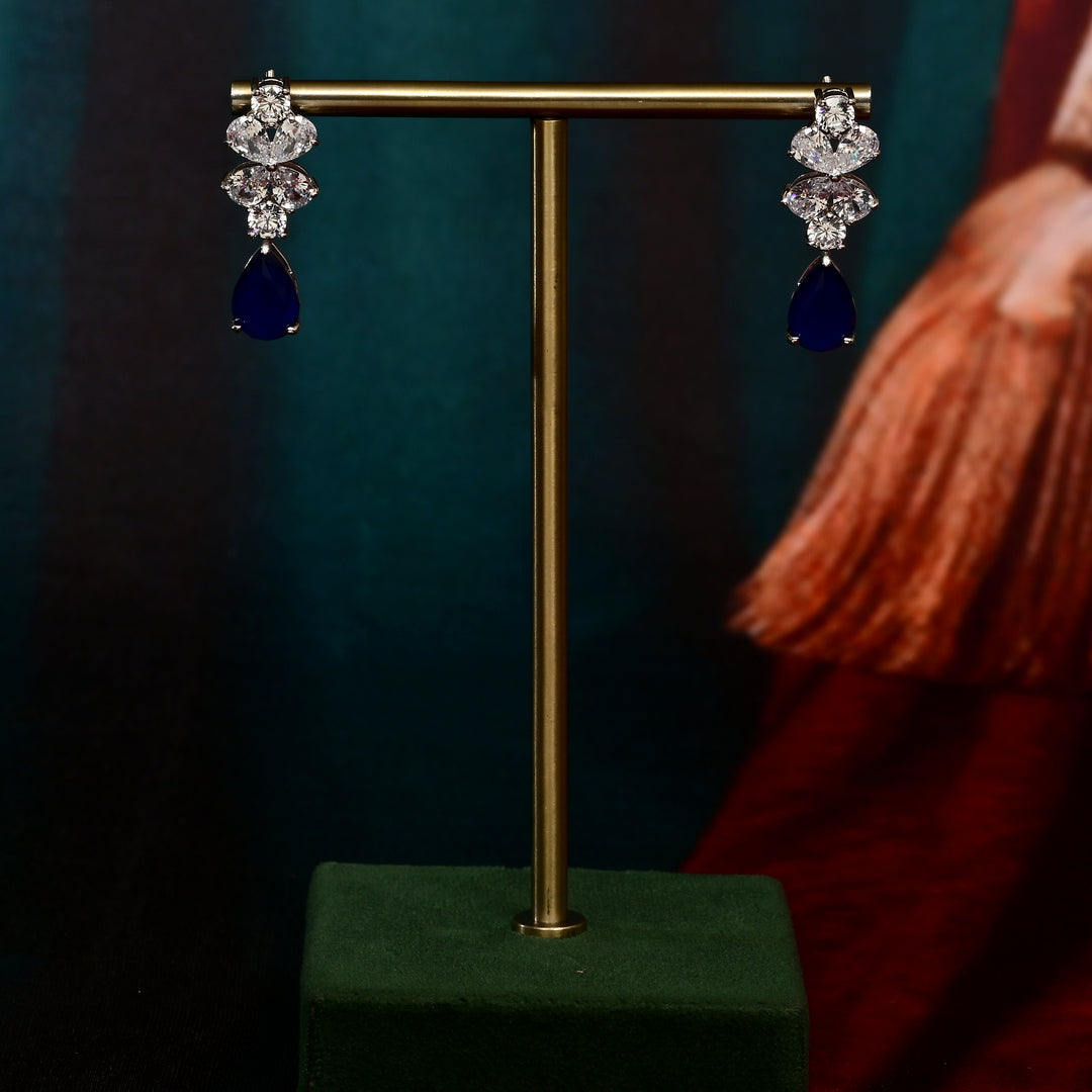 CZ Sapphire Necklace Set