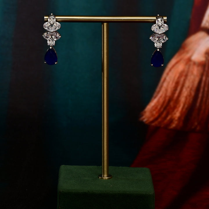 CZ Sapphire Necklace Set